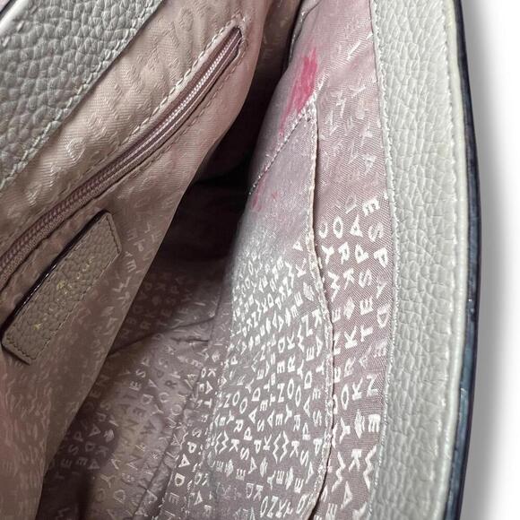 Kate Spade New York Crossbody Bag Nude Taupe Pebbled Leather Flap Purse - Picture 15 of 15